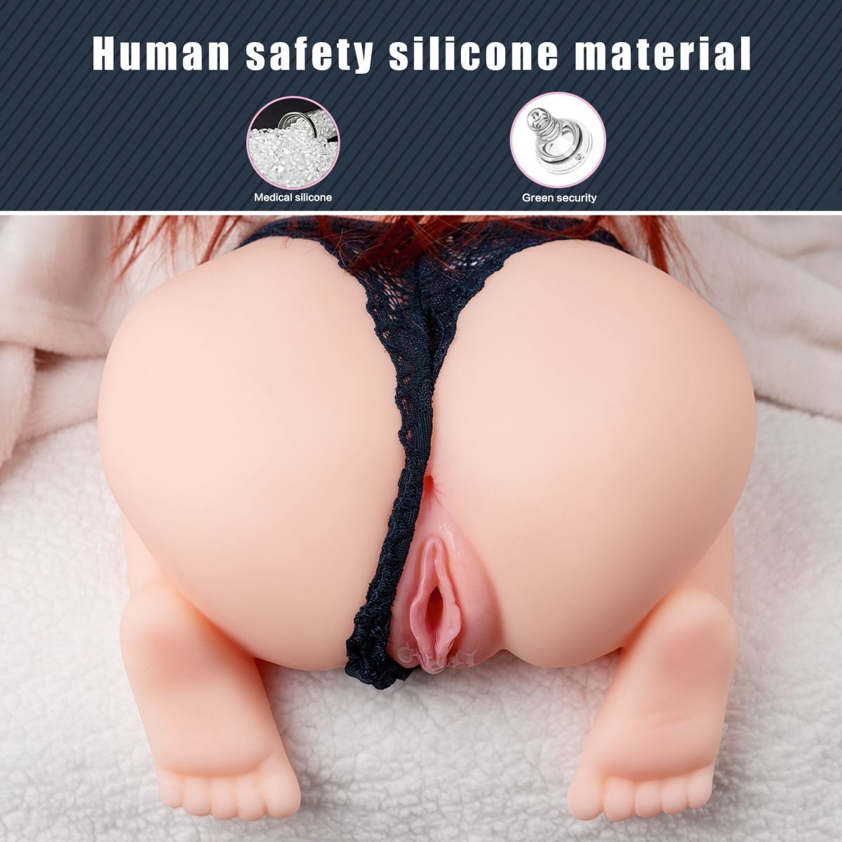 2.1KG - 3D Mini Realistic Half Torso Sex Doll 3D sex torso1